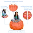 thumbnail image 3 of Posh Creations Bean Bag Stuffable Cover Only-Toy Organizer,Canvas,Kids,3 ft, Scrolls Red and Yellow, 3 of 3