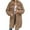 Coffee, variant on Women's Fuzzy Long Jackets Winter Lapel Button Down Teddy Coat Color: Green Size: M
