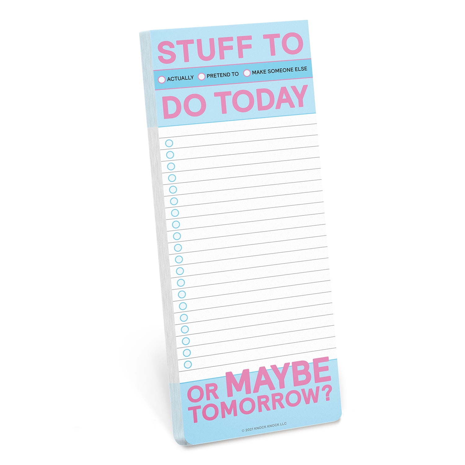 Knock Knock Stuff to Do Today Make A List Daily Planner Task Memo Pad