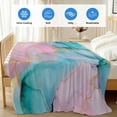 thumbnail image 4 of Teal Pink Marble Cooling Blanket,Lightweight Breathable Summer Throw Blanket with Double Sided Cold Effect,Abstract Ink Painting Modern Luxury Picnic Blankets Bed Sheet for Hot Sleepers 50"x60", 4 of 8