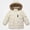 Beige, variant on DJDLJWCJ Boys Winter Puffer Coat with Hood Boys Thicken Warm Quilted Jacket Insulated Mid Length Outerwear Beige Size 5T
