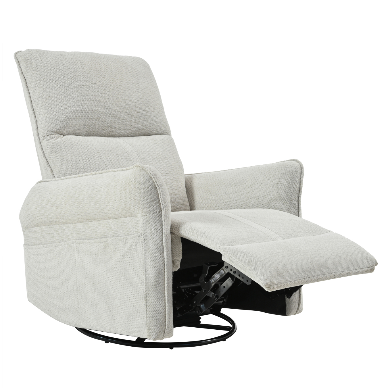 360° Swivel Rocker Recliner Chair, Swivel Nursery Rocking Chair w/Pull Lever, Glider Chair, Modern Rocking Swivel Recliner Chair for Bedroom, Living Room Chair Home Theater Seating