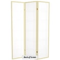 thumbnail image 7 of Red Lantern 6 ft. Tall Double Cross Shoji Screen - Ivory - 3 Panels, 7 of 7
