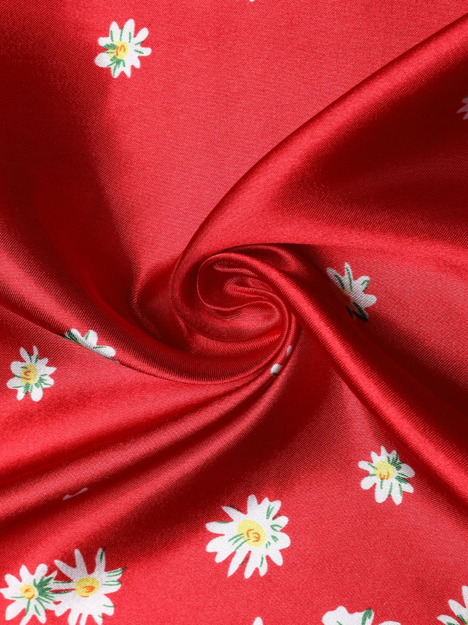 Unique Bargains Women Satin Print Square Scarves Kerchief Neck Scarves 20 x 20""