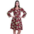 thumbnail image 1 of Moomaya Robe Courte Évasée Imprimée de Designer, Manches Longues, Tunique en Velours, Robes pour Femmes, 1 of 6