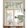 thumbnail image 7 of Sage Green Abstract Valances for Windows Silver Marble Ripples Clouds Luxury Valance Rod Pocket Light Filtering Short Window Treatments Curtains for Kitchen Bathroom Living Room Bedroom, 54 x 18 Inch, 7 of 7