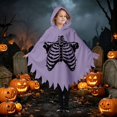 thumbnail image 2 of Girls Hooded Jumpsuits Long Sleeve Graphic Bluses Halloween Themed Party Costume Stylish Festival Tops for Kids, 2 of 8
