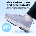 thumbnail image 6 of AOV Womens Wide Toe Box Walking Shoes Arch Support Running Shoe Plantar Fasciitis Tennis Sneakers Orthotic for Pain Relief GreyPink Size 9, 6 of 8