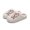 White, variant on Xfvqtps Women Fluffy Slippers Bow Embroidery Versatile Indoor Home Funny Winter Non-Slip Thick Sole Plush Slippers White