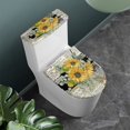 thumbnail image 2 of SEANATIVE Sunflower Toilet Cover Sets for Bathroom Soft & Washable Toilet Lid Dust Cover and Toilet Tank Lid Cover, Toilet Seat Covers Stain Resistant Elastic Edge Replacement Covers, 2pcs, 2 of 7
