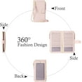 thumbnail image 4 of Wallet Women RFID Blocking Credit Card Holder Wallet for Women Bifold Multi Card Wallet Case with 2 Zipper Pockets 3 ID Windows, 4 of 9