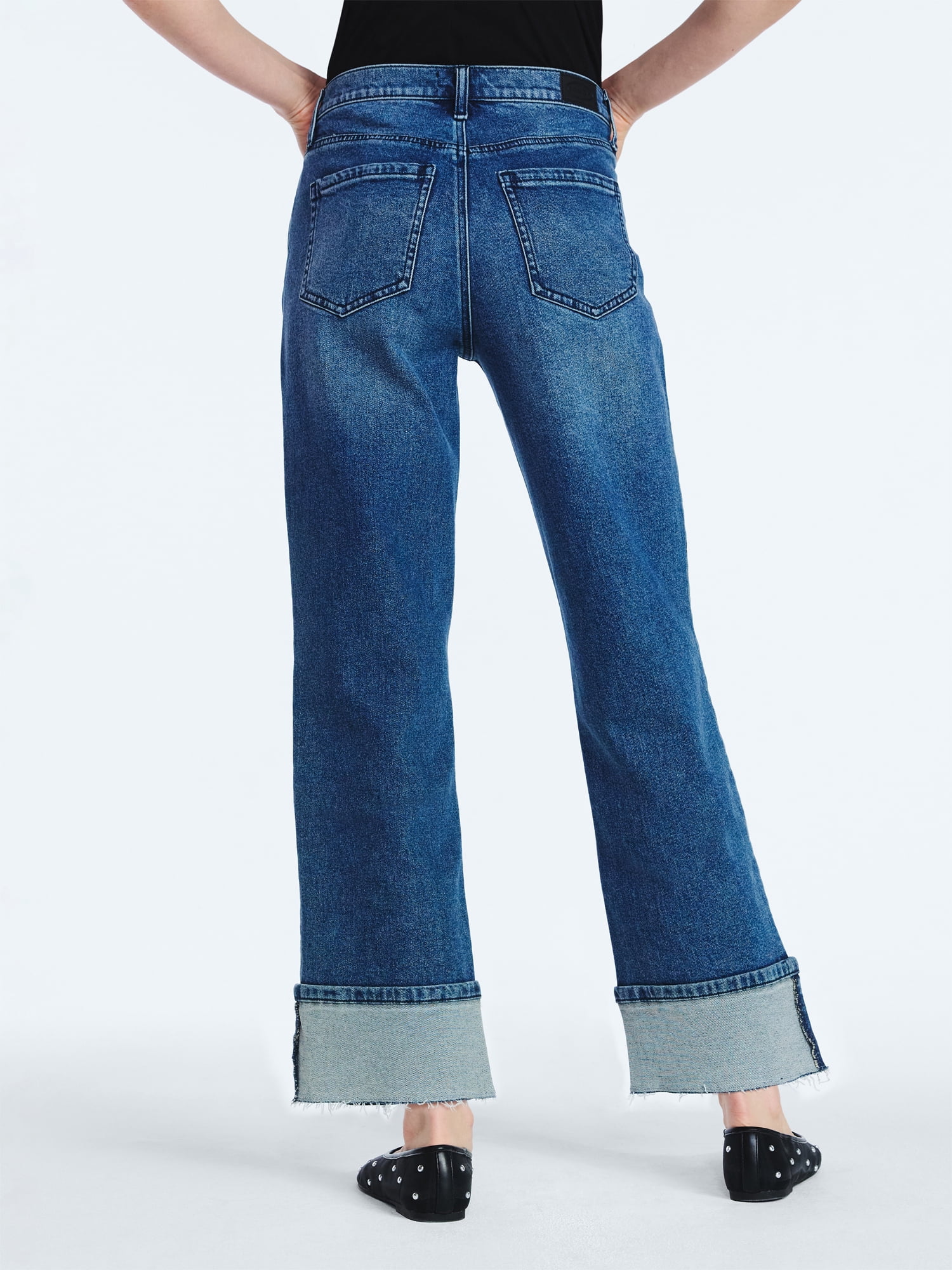 Scoop Women's and Women's Plus Benton Cuffed Ankle Jeans, 25", 27", and 29" Inseams, Sizes 0-26W