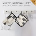 thumbnail image 4 of Yayeee Oven Mitts and Pot Holder Set of 2 Heat Resistant Kitchen Gloves Baking Hot Pad, White Cute Cats, 4 of 5