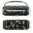 thumbnail image 3 of STONEGO Portable Handheld Bluetooth Speaker, Bluetooth 5.3 Wireless RGB Flash Dual Speakers, TWS Heavy Bass Stereo, IPX6 Waterproof, USB-C Charging, 3000mAh Battery, with FM Mode, 3 of 11