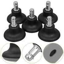 FRCOLOR 5PCS Bell Glides Replacement Office Chair Swivel Caster Wheels to Fixed Stationary Low Profile Castors