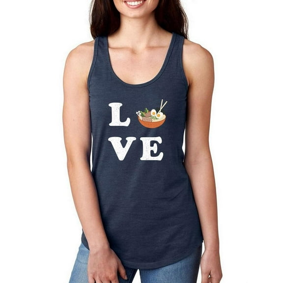 Love Ramen Bowl  Racerback Tank Women -Smartprints Designs, Female Large