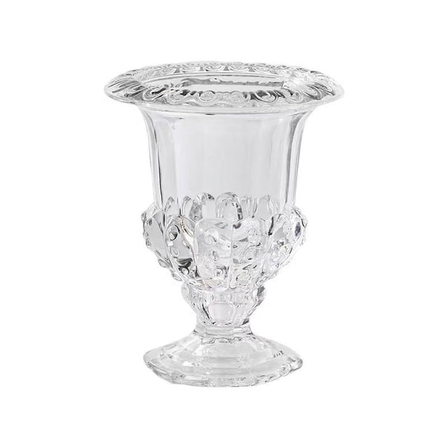 Jarrones de vidrio para centros de mesa, jarrón de pedestal de compota, contenedor de flores, cuenco con patas para boda