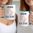 thumbnail image 3 of Customizaholic Personalized Baby Footprints Mug - Custom Name and Year Design, New Family Milestone Keepsake Gift, 3 of 5