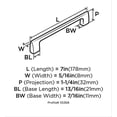 thumbnail image 3 of Amerock BP55368G10 Riva Pull, Satin Nickel, 160mm, 3 of 3