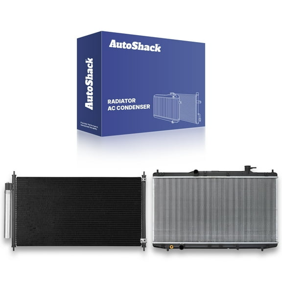 AutoShack Radiator Air Conditioning A/C Condenser | Replacement for 2013-2016 Honda Accord | 2-PC