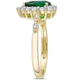 thumbnail image 3 of Everly Women's Created Topaz and Created Emerald 10k Yellow Gold Ring, 3 of 8