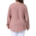 thumbnail image 3 of Agnes Orinda Plus Size Shirts for Women Long Sleeve Button Down Shirt Tops Blouse 1X Pink, 3 of 5
