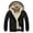 Black1, variant on Men's Winter Casual Plush Solid Color Hooded Coats Long Sleeve Zipper Pocket Coats Jacket Versatile Outwear