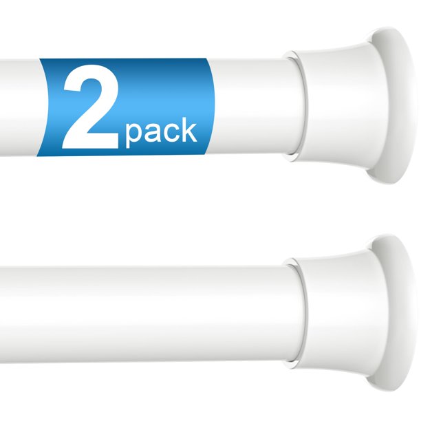 Barra de tensión para cortina ZipGlo 76-157 cm ajustable blanca, 2 unidades
