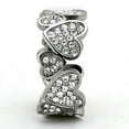 thumbnail image 4 of Stainless Steel Heart Pave CZ Crystal Eternity Wide Band Wedding Love Ring Anillo Para Mujer, 4 of 4