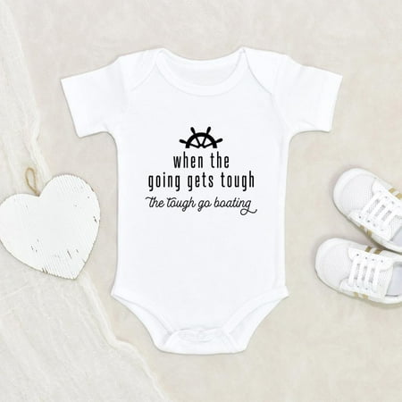 

Newbabywishes - Toughed Goes Boating Baby Clothes for Boys and Girls - Sailboats Baby Clothing