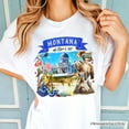 thumbnail image 2 of Artistic Montana State Themes and Landmarks T-Shirt, Tee for History and Travel Lovers, 2 of 6
