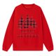 thumbnail image 2 of Gibobby Sudaderas de moda Suéter navideño informal de manga larga con hombros descubiertos y estampado de árbol de Navidad rojo y negro para mujer (Rojo, L), 2 of 5