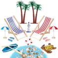 thumbnail image 4 of 1 Set Micro Summer Beach Scene Props Mini House Micro Landscape Accessories, 4 of 6