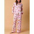 thumbnail image 1 of Conjunto de pijama navideño para mujer, con estampado de pasteles, cerezas y copas de cóctel, camisas de manga larga, tops y pantalones, 2 piezas, ropa de estar por casa, 1 of 5