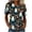 #0003-Navy, variant on Uootdi Halloween Womens Shirts Crew Neck Short Sleeve Watercolor Ghost Floral All Over Print Pullover Tee Loose Fit Cottage Holiday Womens Tops