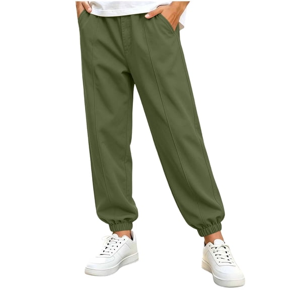 YgkuHd Girls Lightweight Wide Leg Sweatpants Elastic Waist for Active Daily Wear