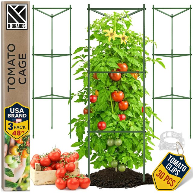 Jaula para tomates K-Brands, paquete de 3, soporte ajustable de 122 cm