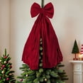 thumbnail image 6 of Extra Large Christmas Tree Topper Bow | 34x16 Inch Giant Velvet Red Bow for Christmas Tree, Wreaths, Wall Decor, Wedding & Party Decorations, Bow, 6 of 9