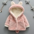 thumbnail image 3 of URMAGIC Baby Toddler Bear Ear Shape Fleece Jackets Faux Fur Long Sleeve Fuzzy Warm Coats Outwear, 3 of 6