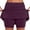 Purple, variant on HOMBOM Workout Shorts for Women Gym Green Gym Yoga Shorts Skort Solid Color Plus Size Shorts S