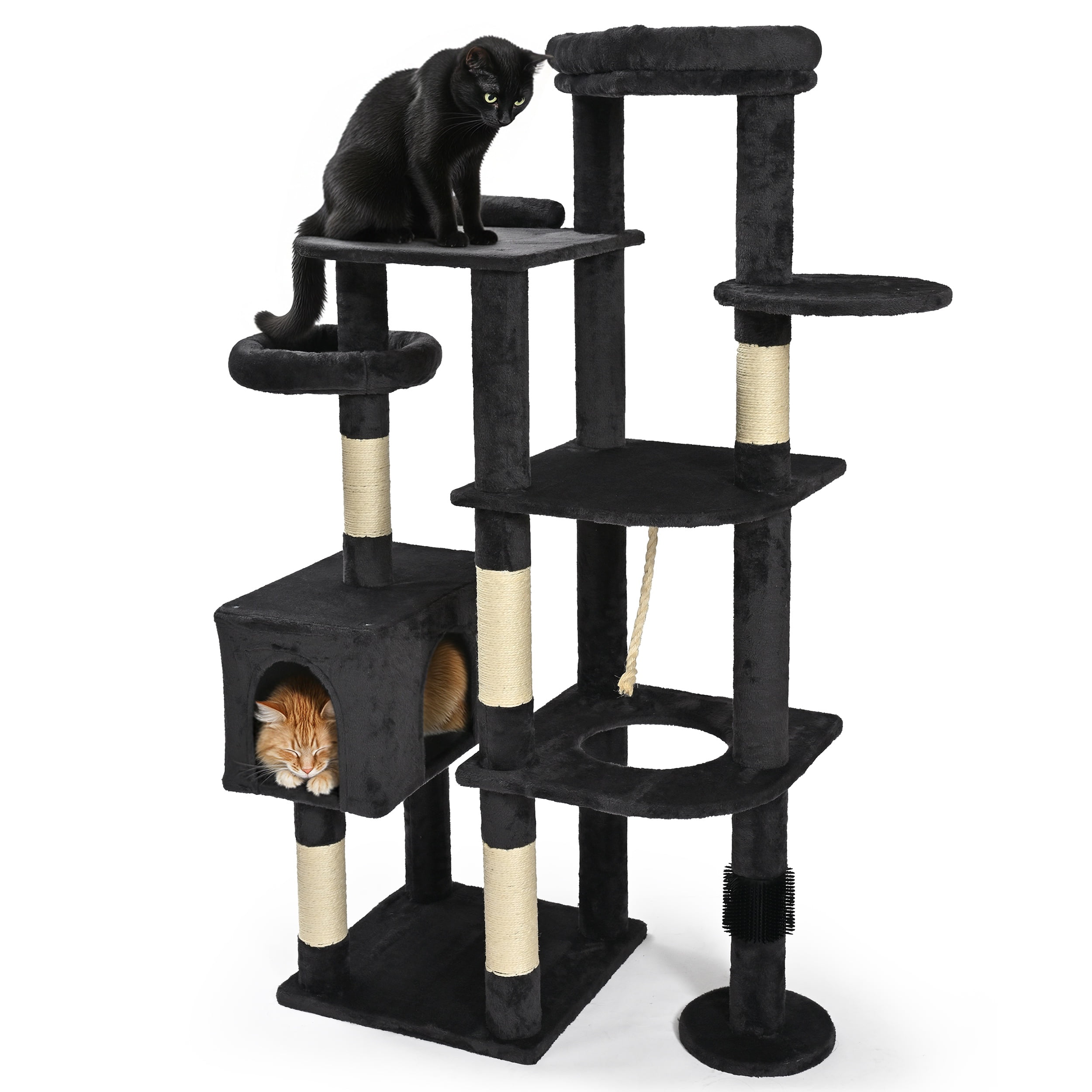 Vibrant Life Heavy Duty 8-Level 61" Cat Tree with Condo, Dark Gray