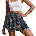 thumbnail image 3 of HELLHERO Butterfly Polyester Spandex Golf Skirts with Built-in Shorts, 2 Side Pockets with Pockets Tennis Skirt for Vacation Yoga Daily Wear, 3 of 9