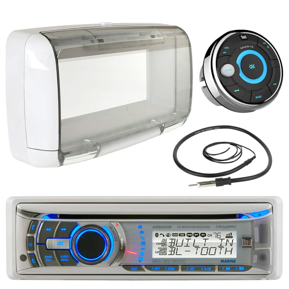 Dual Electronics AMB600W Marine Boat Bluetooth CD/MP3 Stereo Receiver