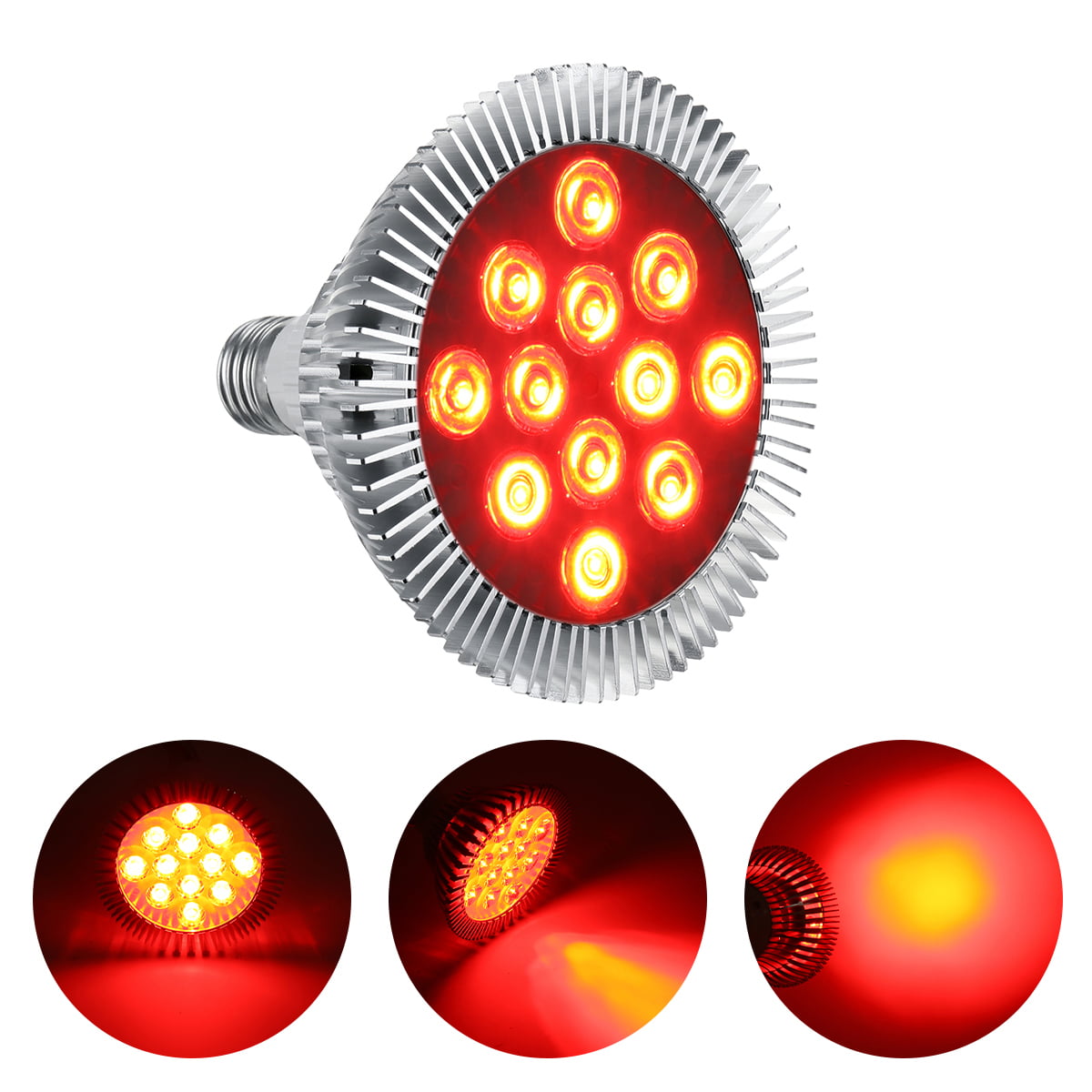 LED Red Light Infrared Therapy Bulbs 660nm & 880nm For Skin Pain Relief 