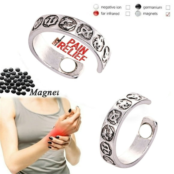 Fiudx Terapia Magnética, Banda de Bienestar para Aliviar El Dolor, Anillo Ajustable para Aumentar La Energía, Pulsera Desintoxicación Linfática para Reducir El Estrés, para Hombres y Mujeres, Opción