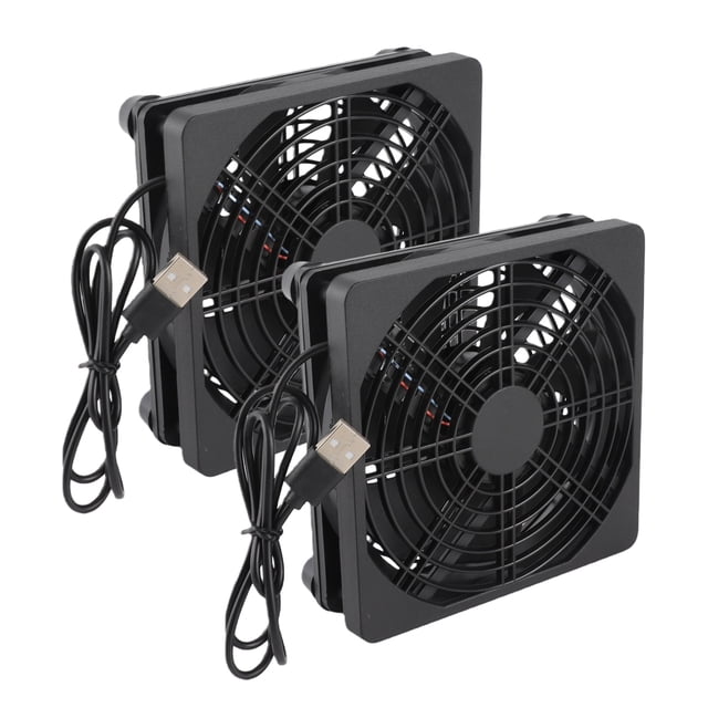 M Buder 2pcs Ventilador de Caja de Computadora Ultra Silencioso 5V USB (12 cm / 4.7 inches) Enfriador para Router y PC Componentes de Alta Calidad Disipación de Calor Rápida