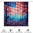 thumbnail image 2 of Independence Day Of The United States Flag Bathroom Sets with Shower Curtain And Rugs, Incl with 12 Hooks，Toilet Lid Oval Rug, 2 of 8