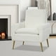 thumbnail image 4 of Sillón Tapizado Moderno Costway 75 x 74 x 87 cm Blanco con Patas Metálicas Cónicas, 4 of 9