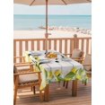 thumbnail image 2 of Outdoor Tablecloth with Umbrella Hole for Patio/Picnic/Party/Camping, Lemon Gnomes Waterproof Table Cloth Rectangle Table Cover Washable, Summer Botanical Fruit Wooden Grain Plaid (54"x 80"), 2 of 8