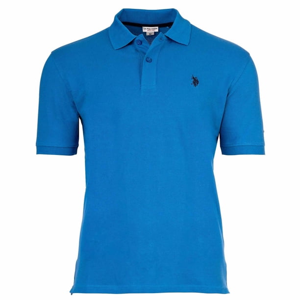 U.S. POLO ASSN. Polo de hombre - Piquet, logotipo bordado, algodón elástico Azul 3XL (XXX-Large)